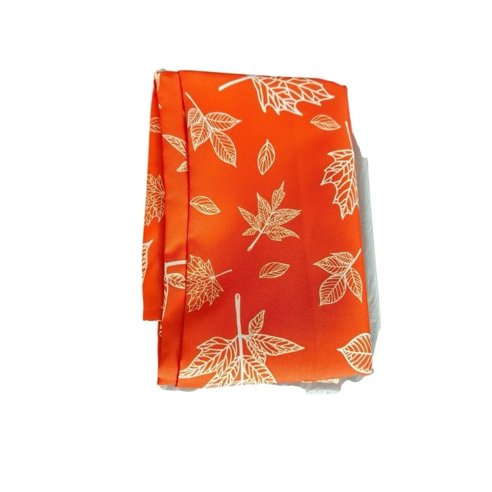 Fall Tablecloth 60x104 Rectangular Orange Maple Leaf Waterproof Thanksgiving